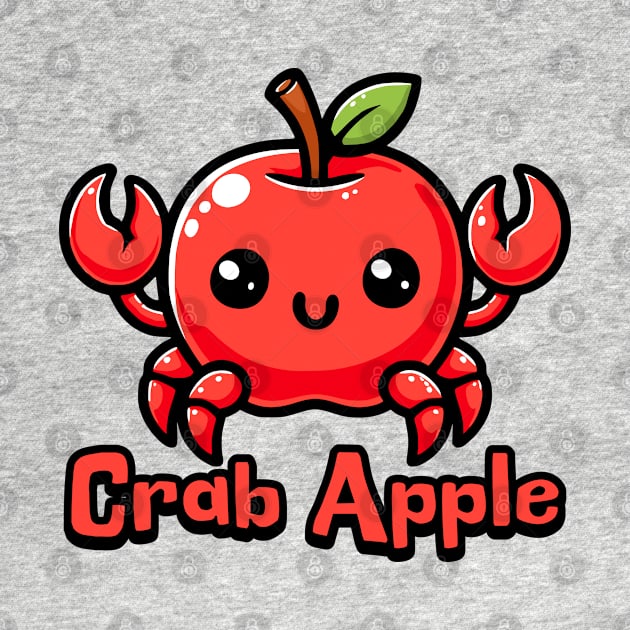 Crab Apple! Cute Cute Food Animals Pun by Cute And Punny